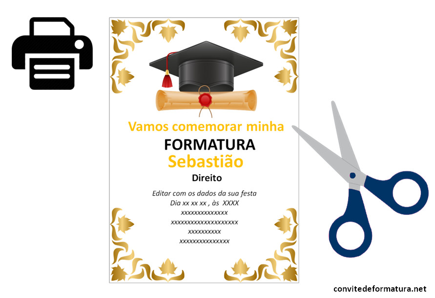 convite formatura como fazer