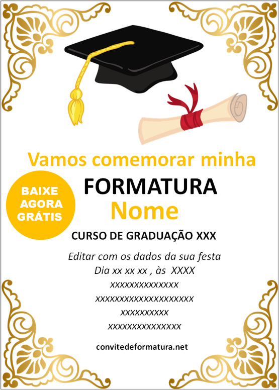 convite de formatura